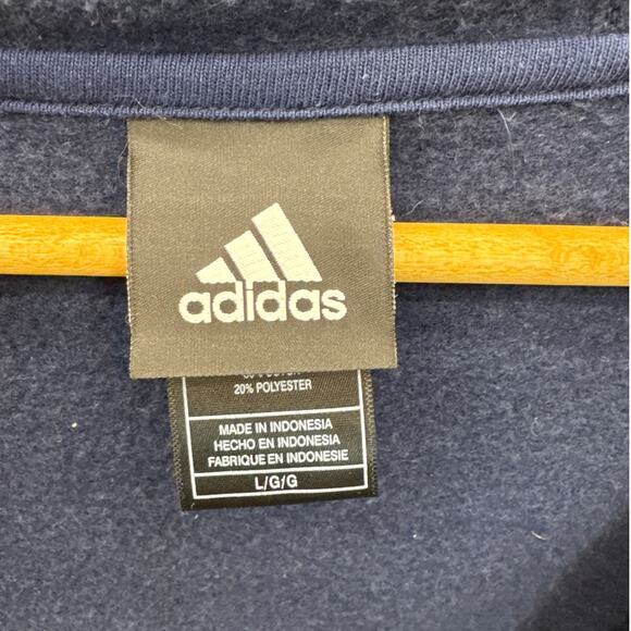 Adidas Navy Blue Gold Notre Dame Fighting Irish Full Zip Hooded Sweatshirt Large - Picture 5 of 8